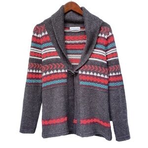 SouthWestern Inspired Cardigan Sweater wool blend Size S